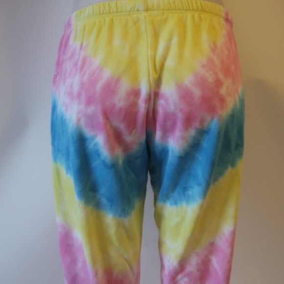 Womens Shag Boutique Yellow, Pink, Blue Tie-Dye Sweatpants Sz S* - Picture 5 of 6